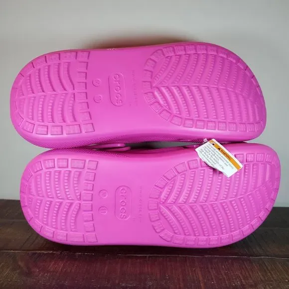Crocs Classic Mega Crush Clogs Mens Size 11 Platform Sandals Shoes Pink - Picture 9 of 12